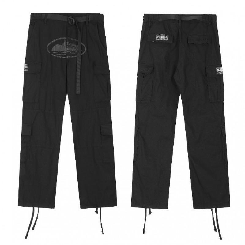 Mens Loose Fit Cargo Pants With Multiple Pockets Casual Drawstring Trousers Streetwear