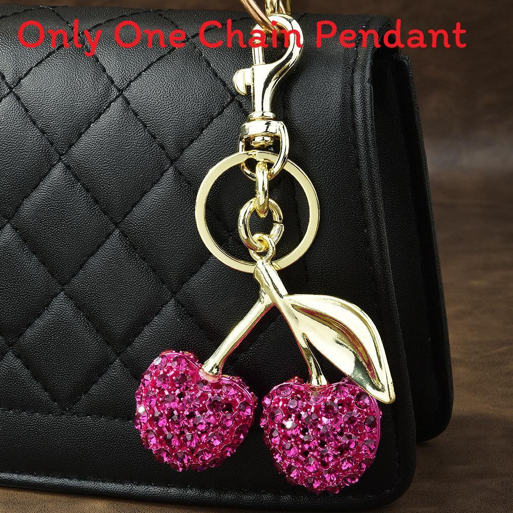 Cherry Keychain Jewelry Gift For Women With Diamond Embellishments For Fashion Accessories