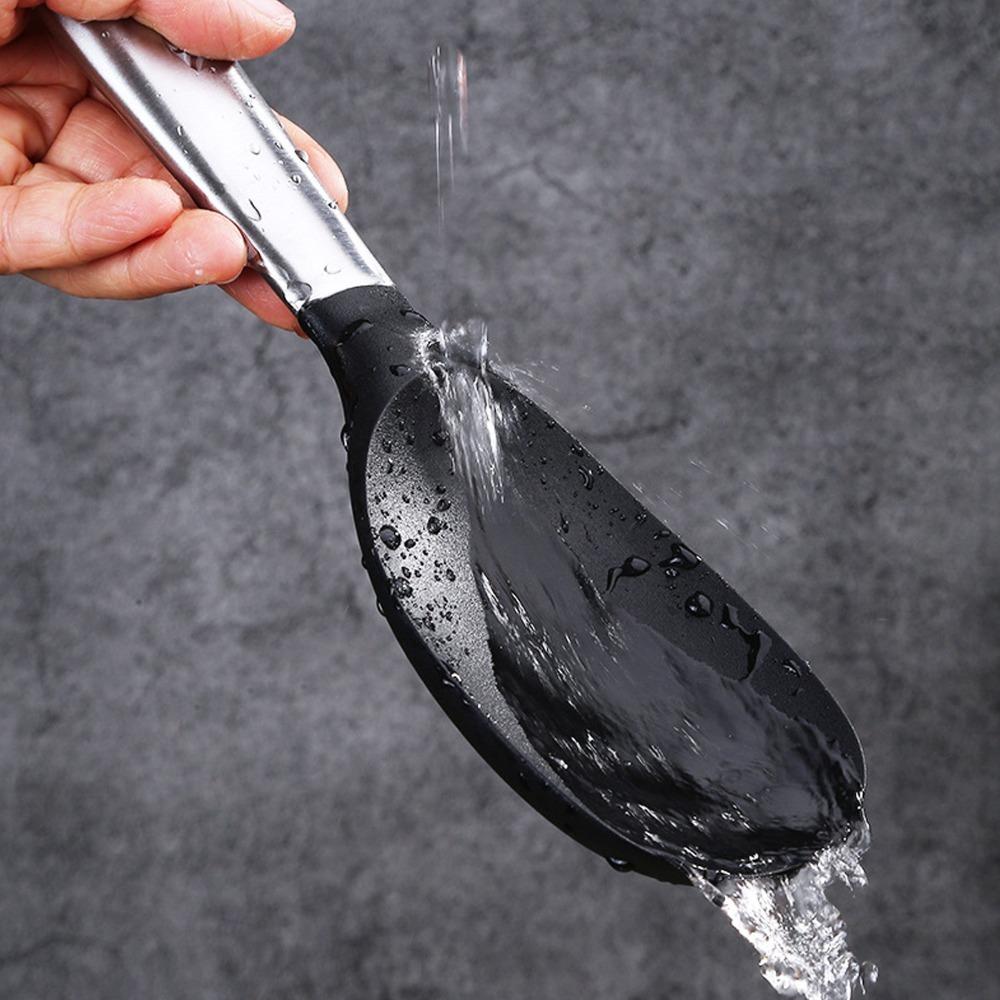 Heat Resistant Handle Spoon Non stick Rice Paddle Eco friendly Kitchen  Spoon  Home Kitchen