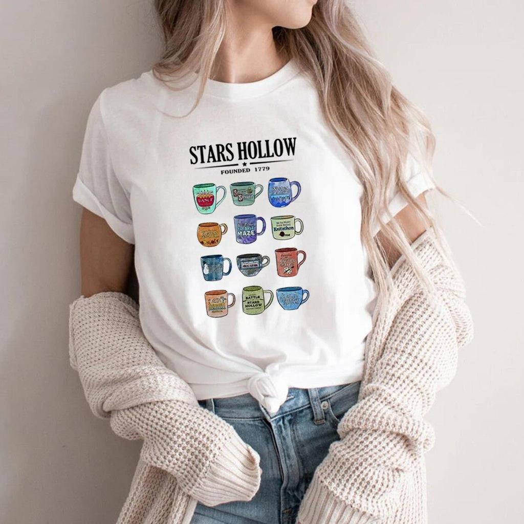 Mugs of Stars Hollow Annual Events T Shirt Luke's Diner Graphic T
