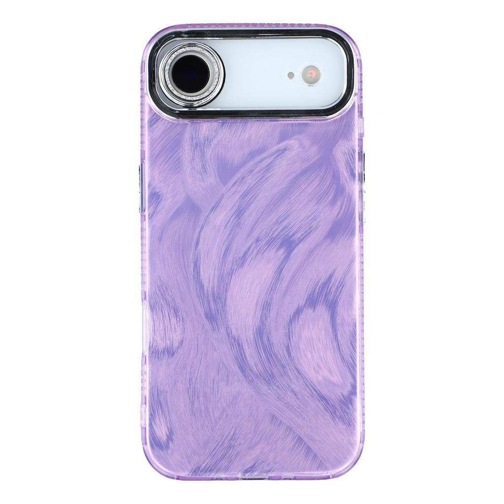 For iPhone 17 Air Case IMD Design Shockproof Hybrid Phone Cover with Glass Lens Film