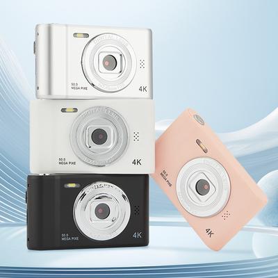 Câmera retro HD de 4K 5000W pixels fotografia dupla zoom 16x casa viagem câmera de cartão portátil