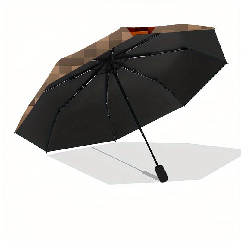 Soil, Pixelated Automatic Opening and Closing Umbrella, Compact Travel Umbrella, Lightweight and Portable, Suitable for Beach Commuting Busi