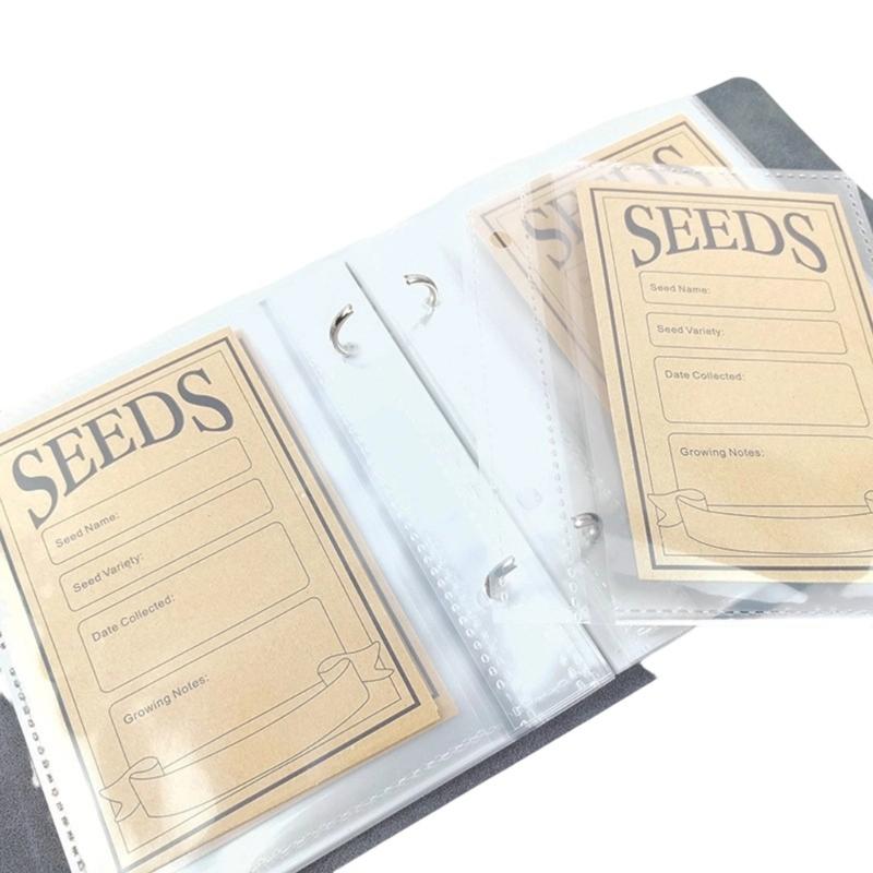 Transparents Pocket Page Semina Keeper Space Saving Garden Semina Album For Home Gardeners Using Recyclable Paper