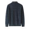 Plus Velvet Warm Sweater Fake Two-piece T-shirt Man's Chic Dad Winter Casual Thickened Bottoming Shirt
