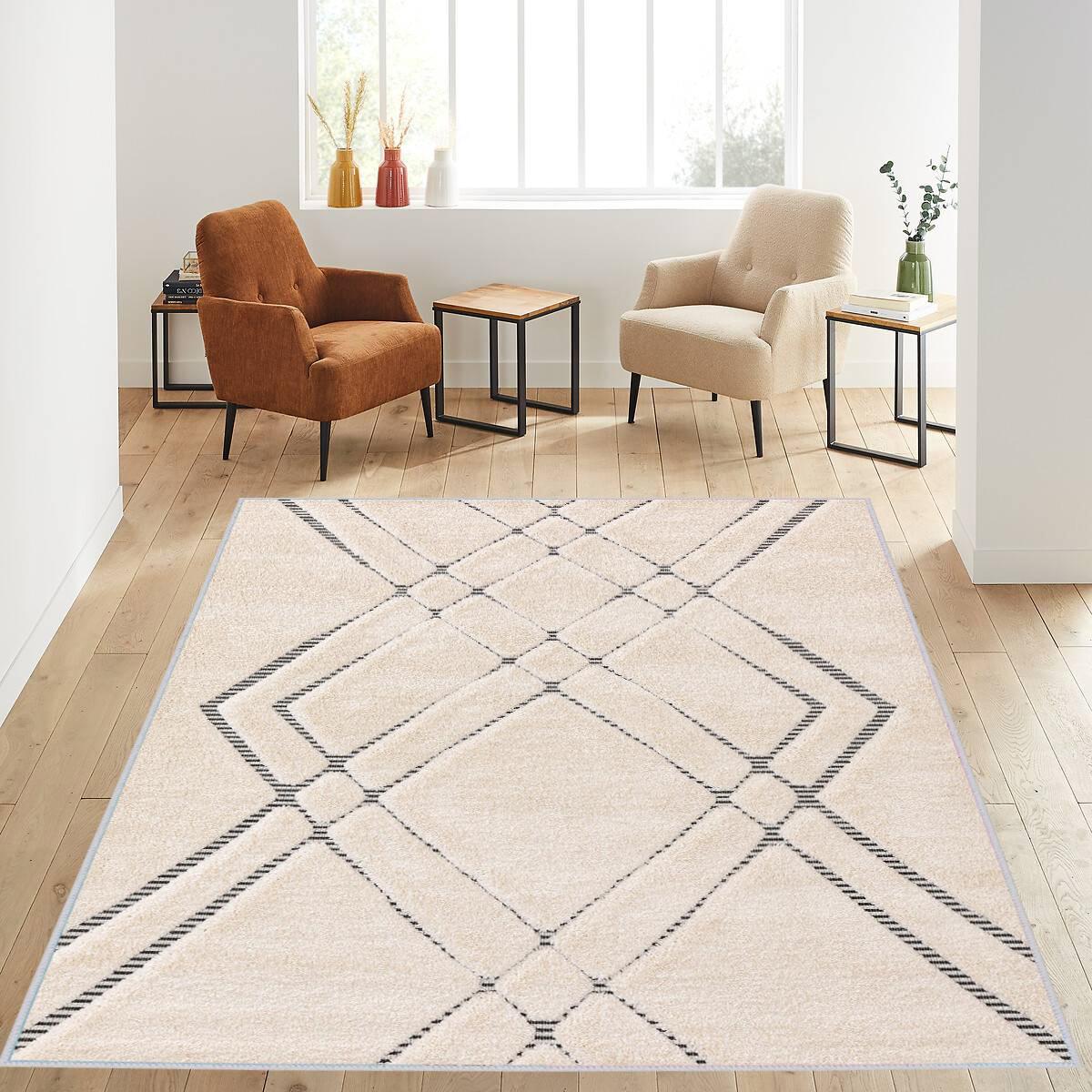 

Rovigo Home Моющийся ковер с принтом RVGHOME1203 50x80 бежевый