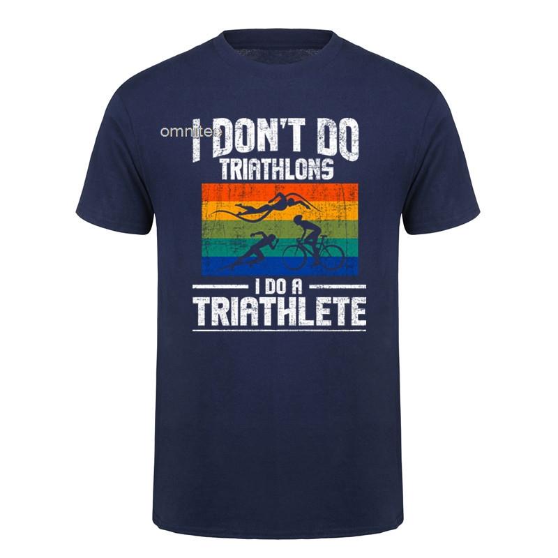 6 Stages of Triathlon T Shirt Unisex Athlete Running Swimming Bicycling TShirt Vintage Print Streetwear Tee Tops HJ023