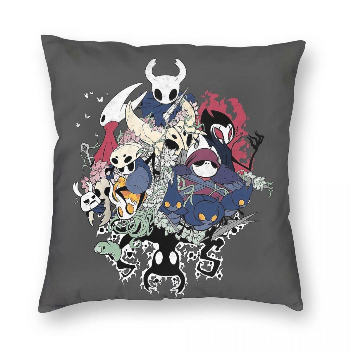 

Hollow Crew Square Pillowcase Polyester Linen Velvet Printed Zip Decorative Throw Pillow Case Bed Cushion Case 12x12Inch