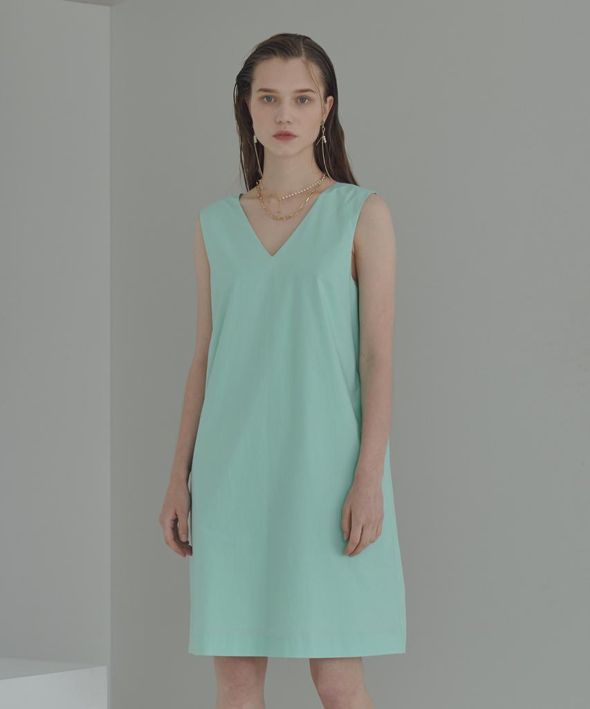 Ossi Bio-Washed Cotton Bustier Mint Dress