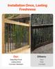 Staircase Balusters 101 Pack 32 In Aluminum Spindles with Screws/Rail Caps