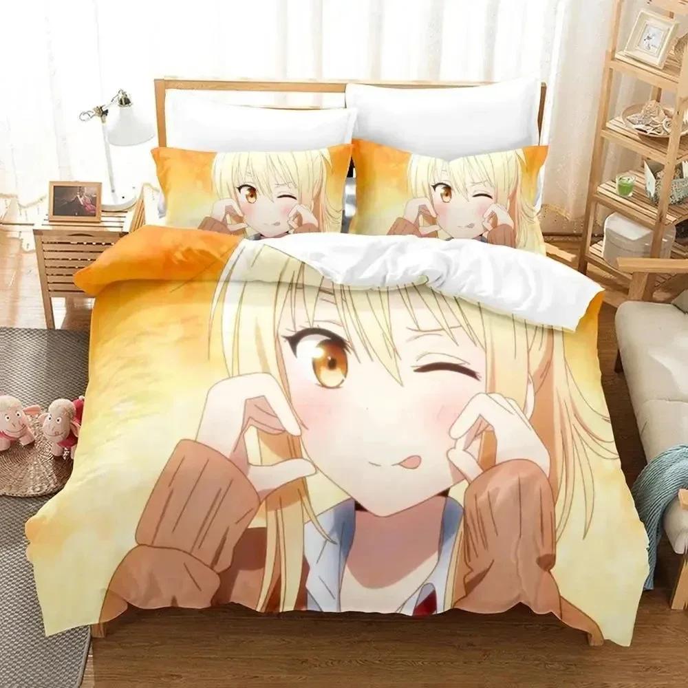 Anime Nijiyon Animation Printed Bed Set Duvet Cover Pillowcase Bedding Set Bed Linen Sheet Quilt Cover Full Queen King Size