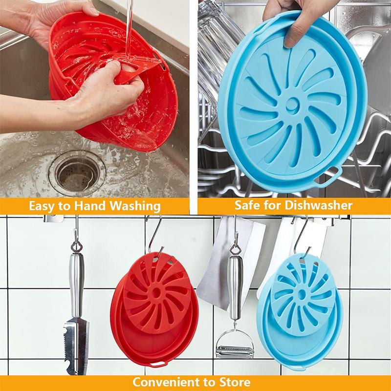 LMETJMA Silikonové vložky do horkovzdušné fritézy pro 3 až 7 QT Skládací silikonové vložky do koše horkovzdušné fritézy Opakovaně použitelný hrnec Pečicí tác JT80