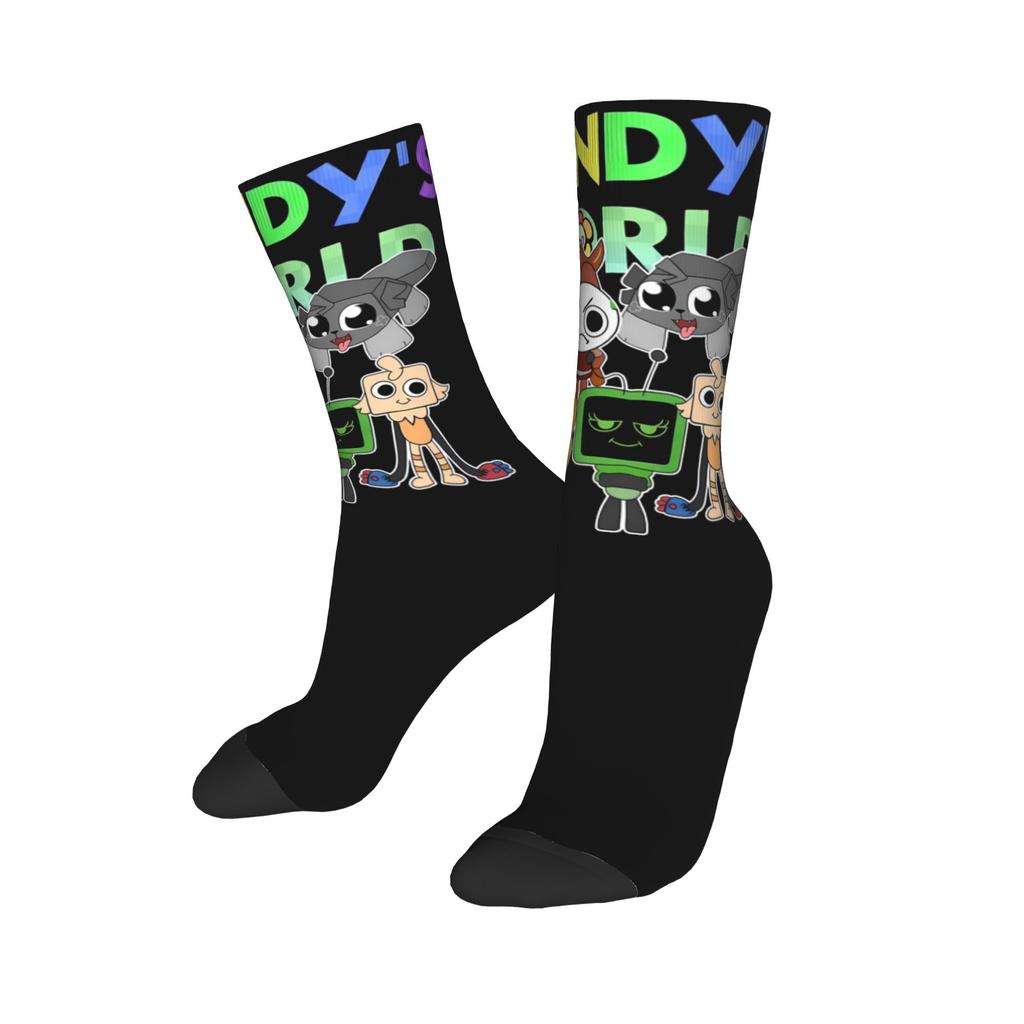 Stylish Women Men Crew Socks Brightney Cartoon Merch Comfortable Dandy's World  Breathable Stockings