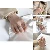 Fashionable Adjustable S925 Silver Ring For Women Featuring Simple Wave Triangle Shape