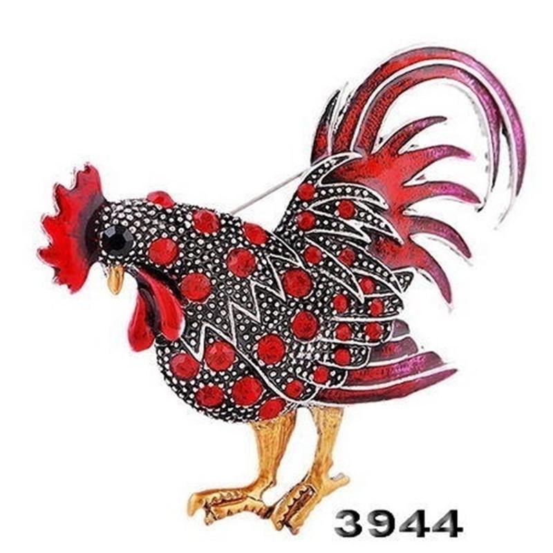 Personalized Vintage Rooster Brooch Animal Cartoon Brooch  Clothing Pin Accessories.