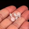 200pcs Plastic Flat Pad Pendants Oval Acrylic Transparent Cabochon Pendants  Cabochon Setting