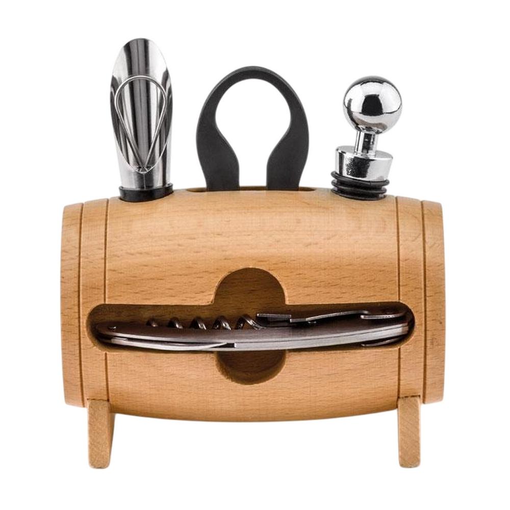 MidOcean Bota Wooden Wine Set (Pack of 4)