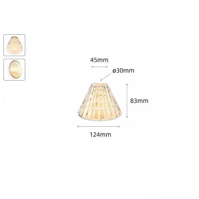 Clear Frost 30mm opening E14 Glass Lamp Shades Replacement,Green Amber 3cm Hole Glass Lampshade Cover for E12 Candle Wall Lights