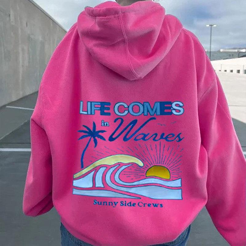 2024 Autumn/Winter Trendy Men's & Women's Drop-Shoulder Long-Sleeve Hooded Sweatshirt - Fashionable, Casual & High-Quality Printed Design