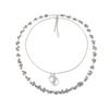 Individual cold wind alloy wine jug pendant flower stamen chain double-layer necklace light luxury advanced design