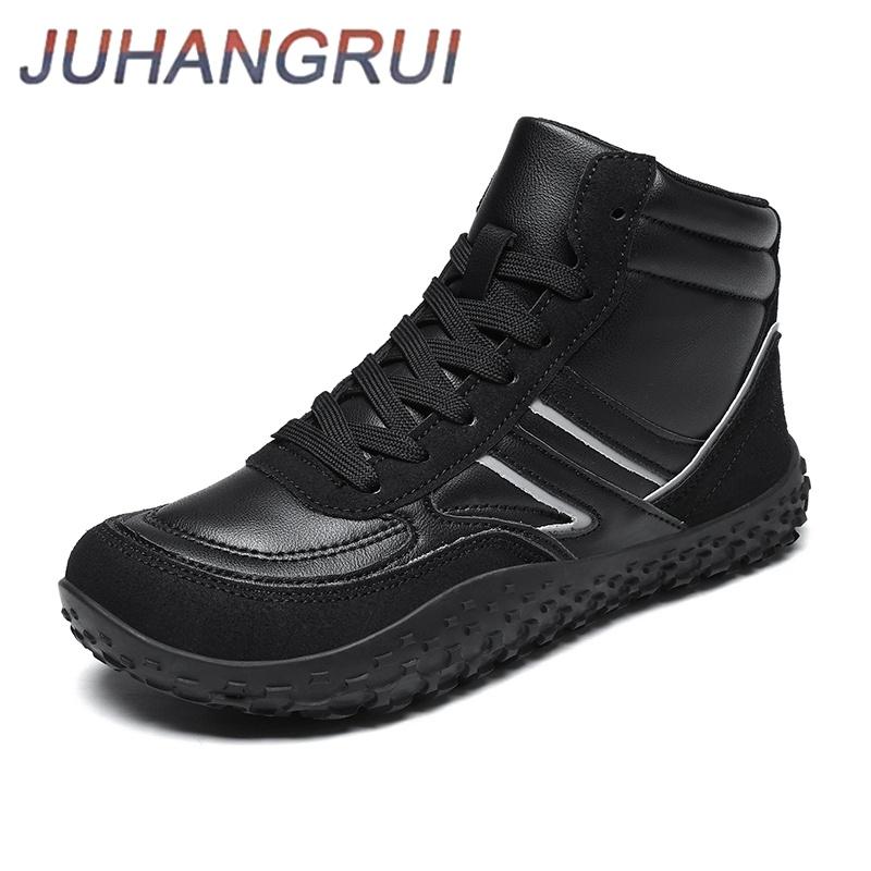 

Autumn and Winter Wide Toe Round Toe Leather Boots High Top Hiking Shoes Casual Fashionable Leather Shoes Non Slip Comfortable 36
