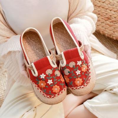 Frühling neue Stoffschuhe Damen Einzelschuhe Fischer Schuhe Ein Pedal Mode Trend Bequeme Schuhe