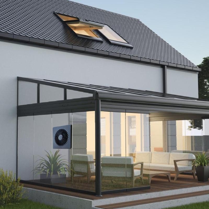 Vysoce účinný solární ventilační systém Odsávací ventilátor 3W Venkovní ventilační řešení pro skleníky a přístřešky pro zvířata