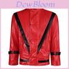 Michael Jackson Red Leather Jacket Cosplay Costume For Halloween Party Stage Performance