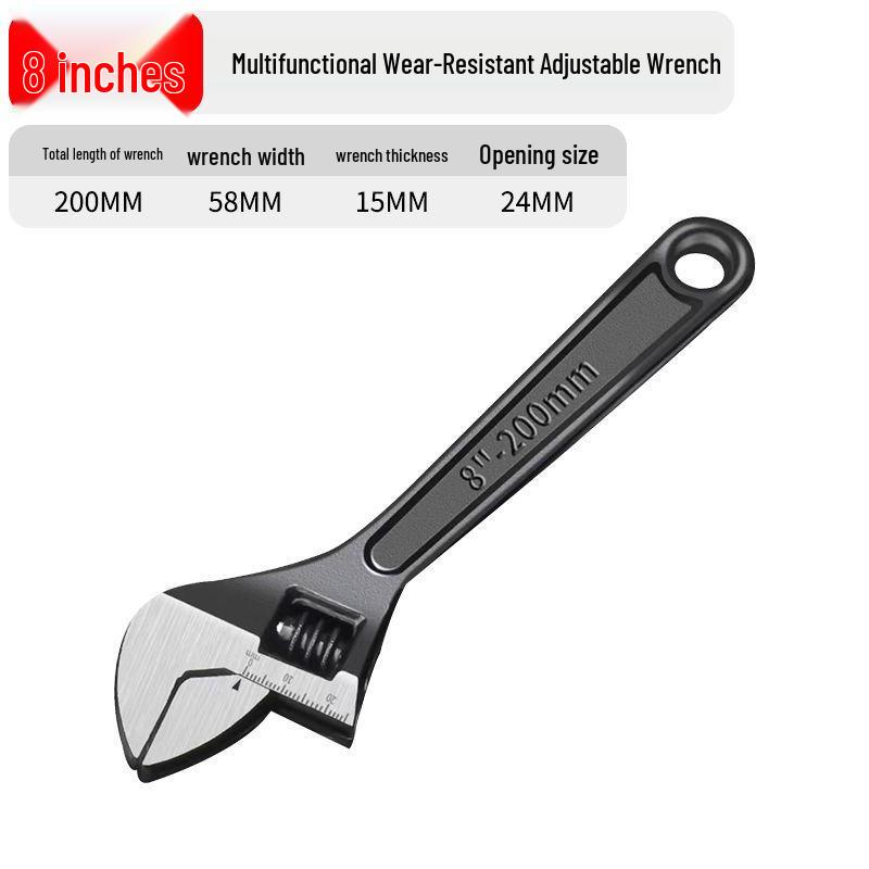 Multifunctional Thickened Adjustable Wrench - Buy 1, Get 3, Industrial-Grade, Fine Polished, Universal & Flexible.