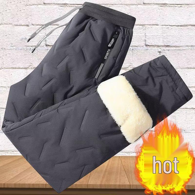 

Men s Warm Fleece-Lined Windproof Waterproof Casual Sports Pants 5XL