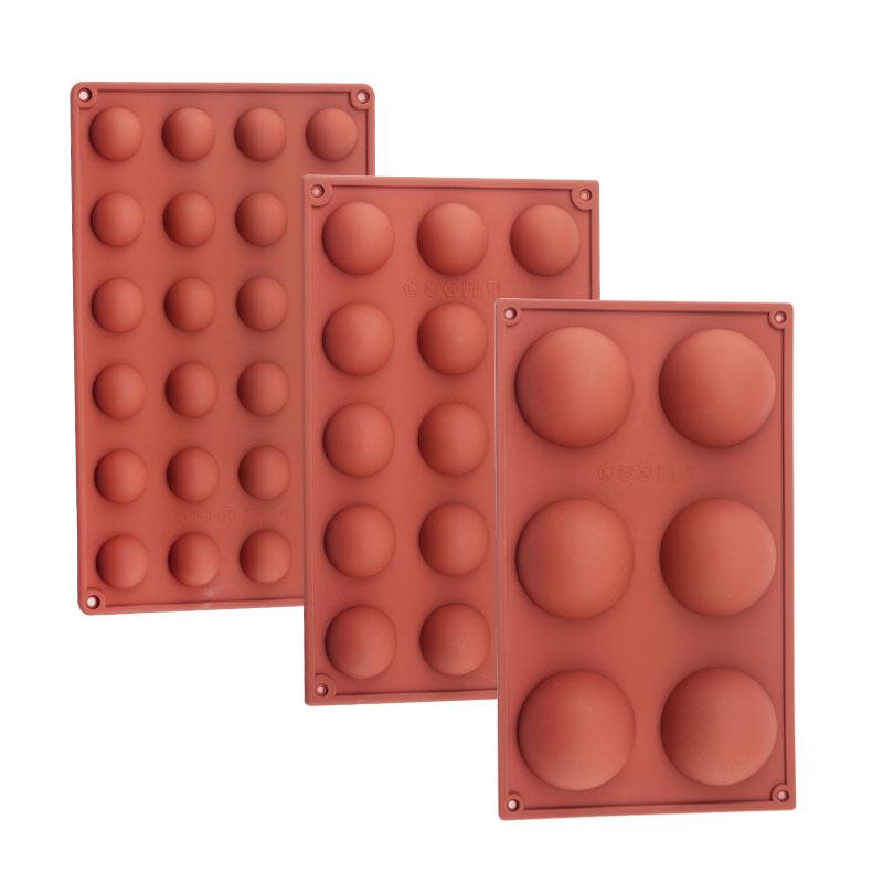 FAIS DU 3D Round Half Sphere Silicone Chocolate Mold Set Candle Mold For Baking Pastry Soap Forms Bakeware Cake Decorating Tools