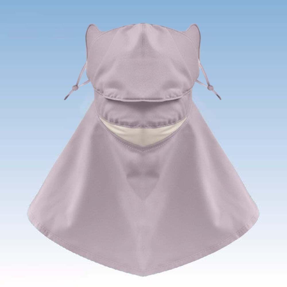 Ice Silk Sunscreen Mask with Shawl Thin Breathable Sunshade Mask Face Sun Protection Travel