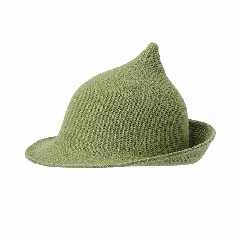 Halloween Hat Witch Hat Foreign Trade Foldable Wool Knitted Hat Pointed Witch Hat Tide