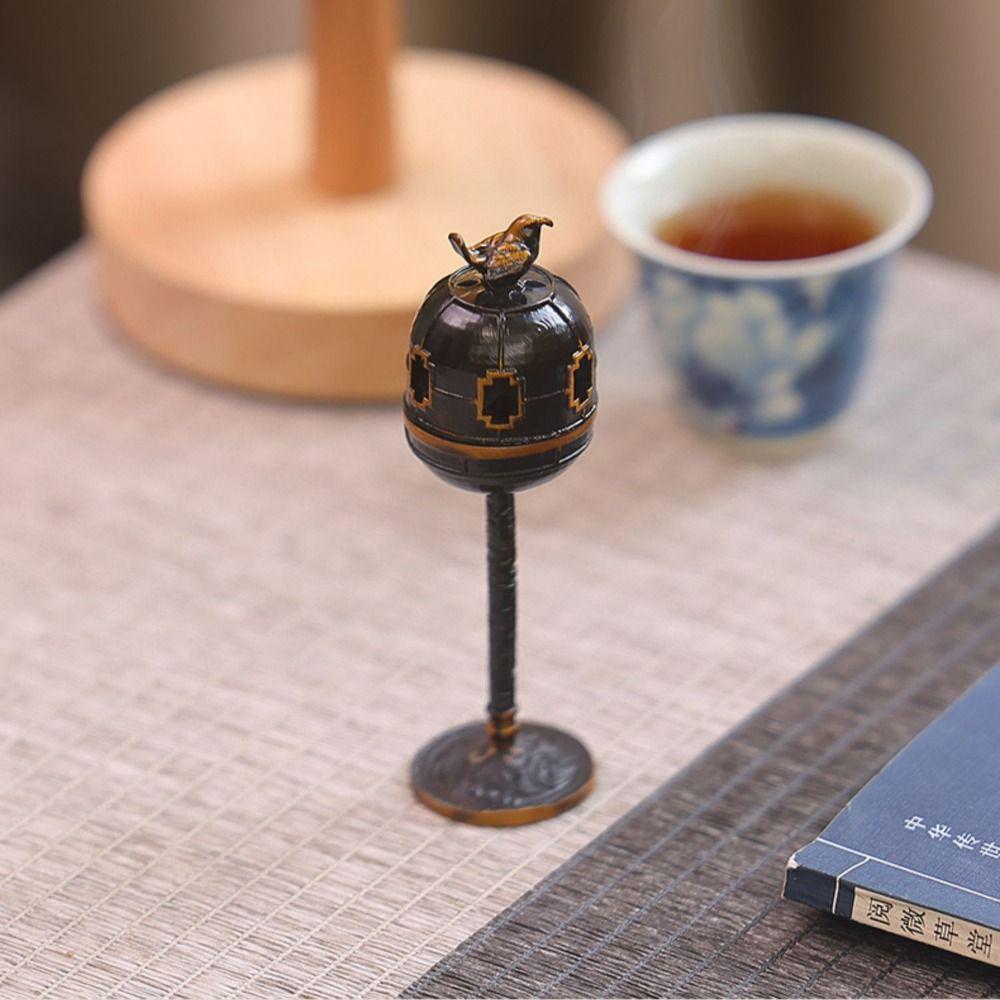 

Non-stick Powder Antique Incense Stove Exquisite Copper Bird Statue Tea Hall чёрный