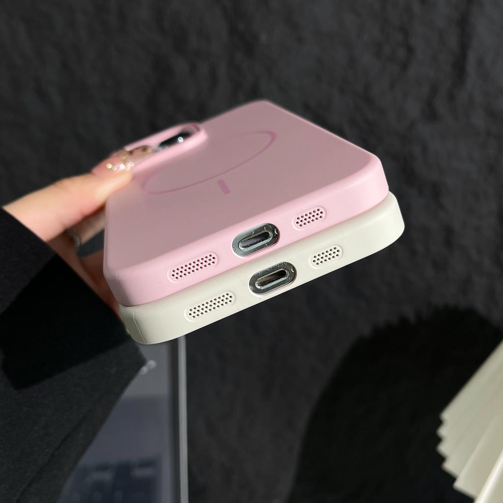 Magnetic Matte Silicone Case for iPhone 17 Pro Max, Soft MagSafe Compatible Shockproof Protective Cover