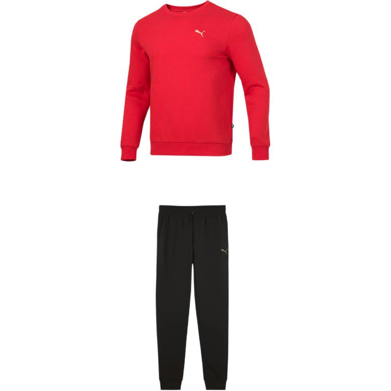 

Puma Теплая флисовая толстовка с капюшоном и вязаные длинные брюки с манжетами средней посадки Комплект толстовки для мужчин 691344-11+684197-01 2XL