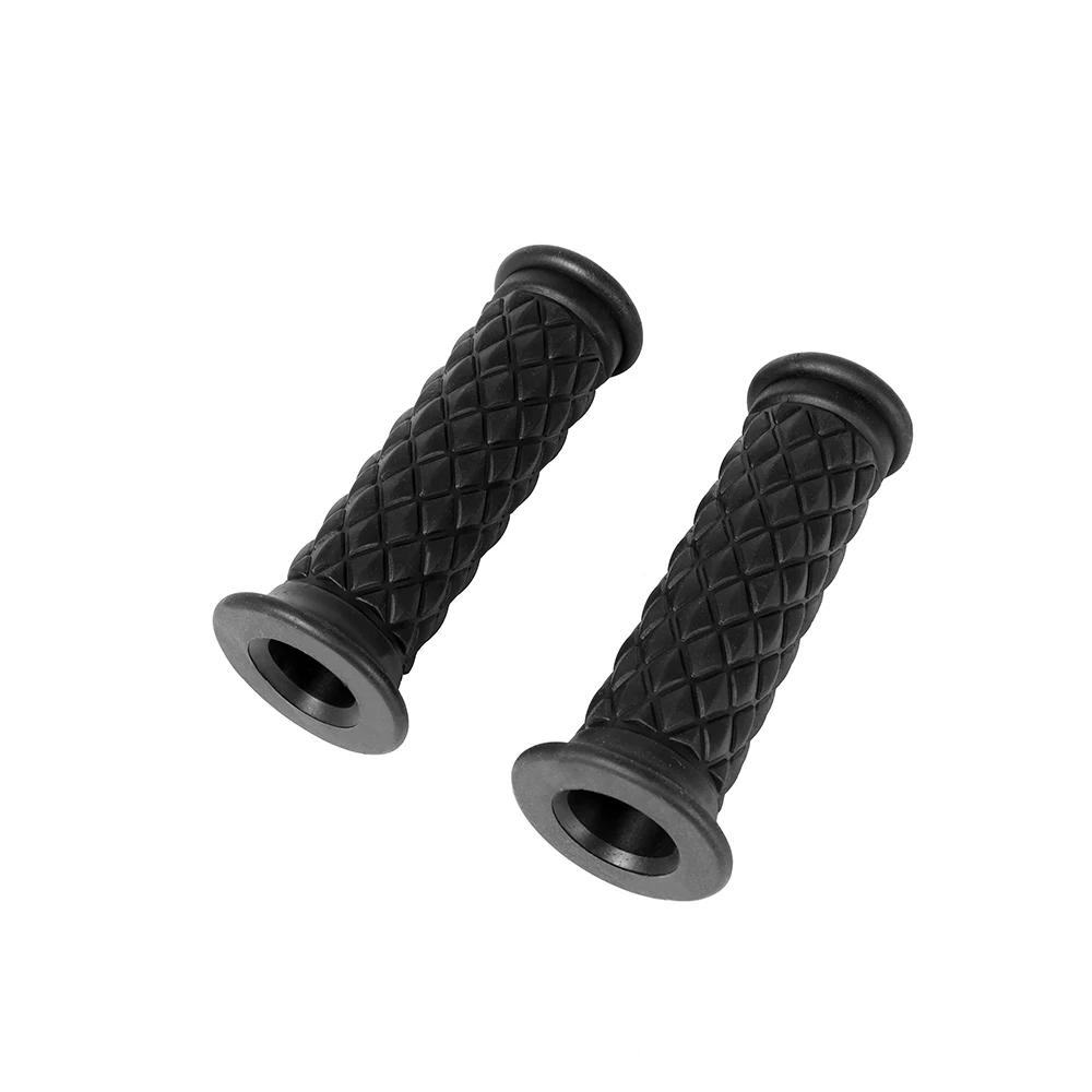 Universal 7/8" 22mm Retro Motorcycle Hand Grips Non-slip Rubber Handlebar Grips