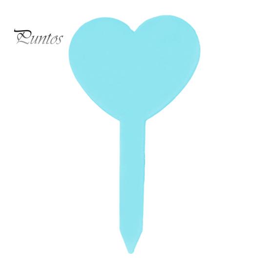Plastic Plant Markers 100Pcs Heart Shape Tags Waterproof Gardening Labels Reusable for Pots Flower Beds Herb Gardens Identification