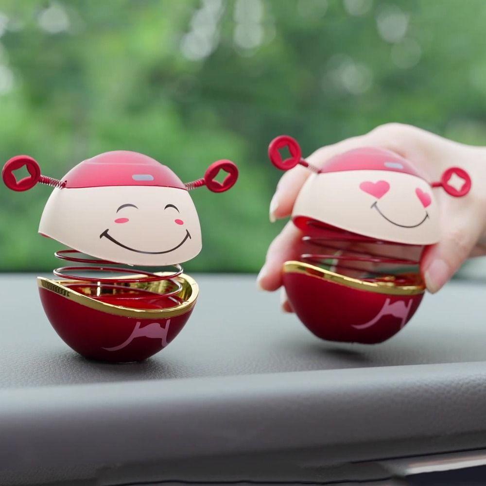 Fun Auto Interior Accessory Car Bell Desktop Ornament a Sense of Ritual Nodding Head Ornament  Gift