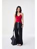 Damen Sommer Tencel Lyocell V-Ausschnitt Camisole - 260g Ärmelloses Rückenfreies Oberteil im Sanften Stil