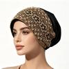 Lace Trim Women's Lace Turban Cap Embroidery Bonnet Head Wraps Islamic Turban Hat  Women