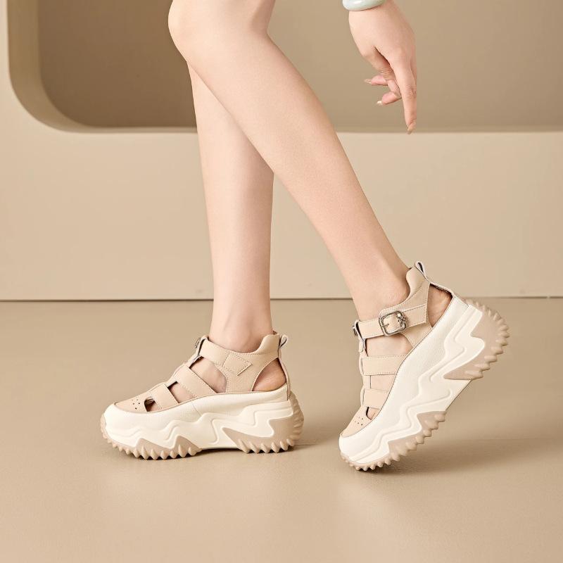 Inner Height Increase Small Breathable Dad Shoes Women's 2025 Summer New Thick-soled Versatile Casual Mesh Sports Women's Shoes