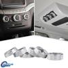 Dash Control Switch Knob Air Vent Trim Ring Bezel for Dodge Journey 13-20 Silver