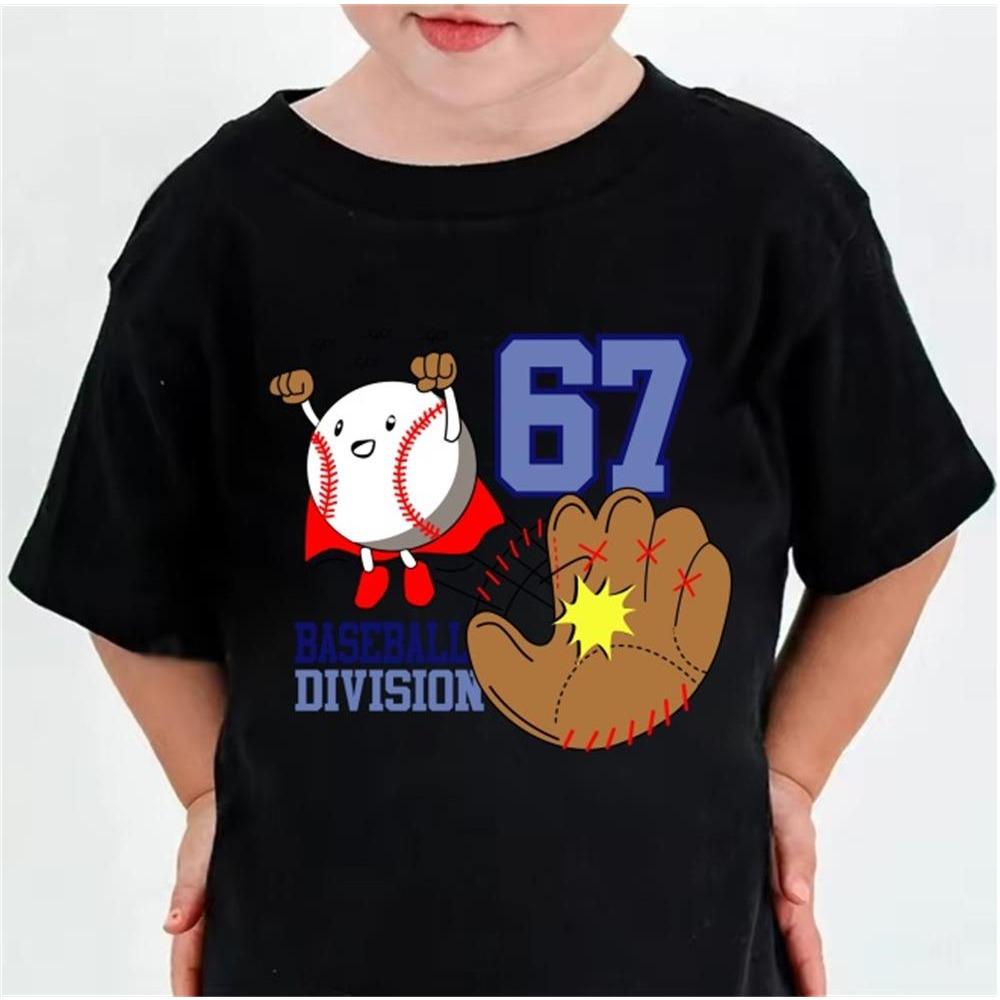 Printed T-shirt for girls/boys, solid color shirt, Christmas gift shirt, children's clothing, short sleeved top