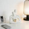 Romantische Paarskulptur Keramik Abstrakte Verliebte Figuren für Schlafzimmer TV-Schrank Heimregal Dekoration Hochzeit Valentinstag Jahrestag