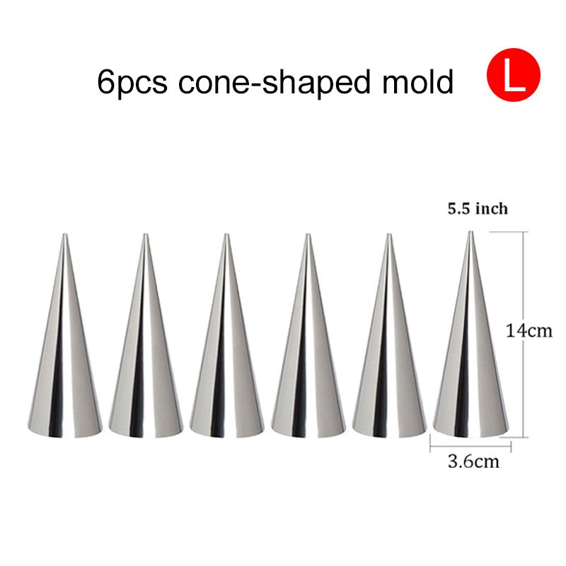6~24pcs Croissant Maker Stainless Steel Cone / Inclined Tube Mold Household Kitchen Baking Tools DIY Dessert Cookies TMZ