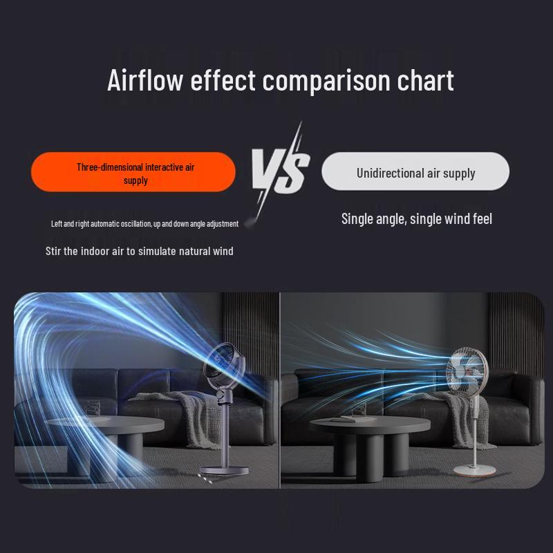 110V Smart Air Circulator Floor Fan with Voice Control & Timer