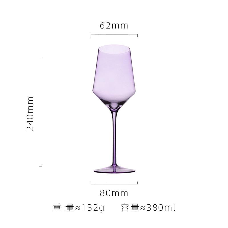 Creative Colorful Crystal Wine Glass Set Color Changing Stemware for Red White Wine