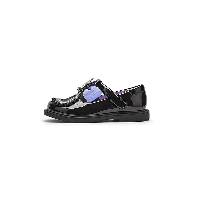 Synthetic Leather Fabric Princess Shoes Breathable Low-Top Shoes Kids shoes Black 204225141046