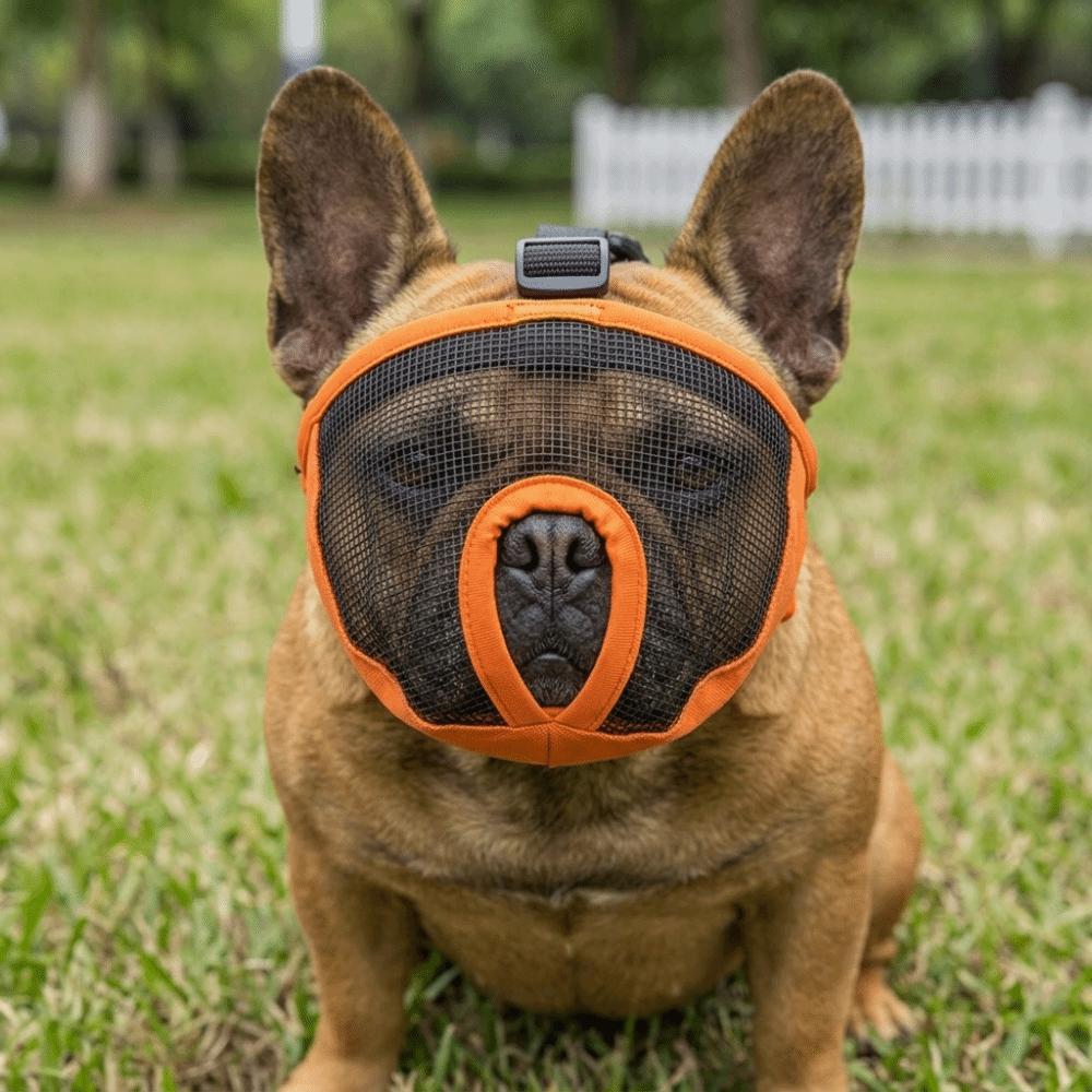Adjustable Dog Mouth Guard Soft Short Snout Dog Muzzle Flexible Short Snout Muzzle  Daily Walk S